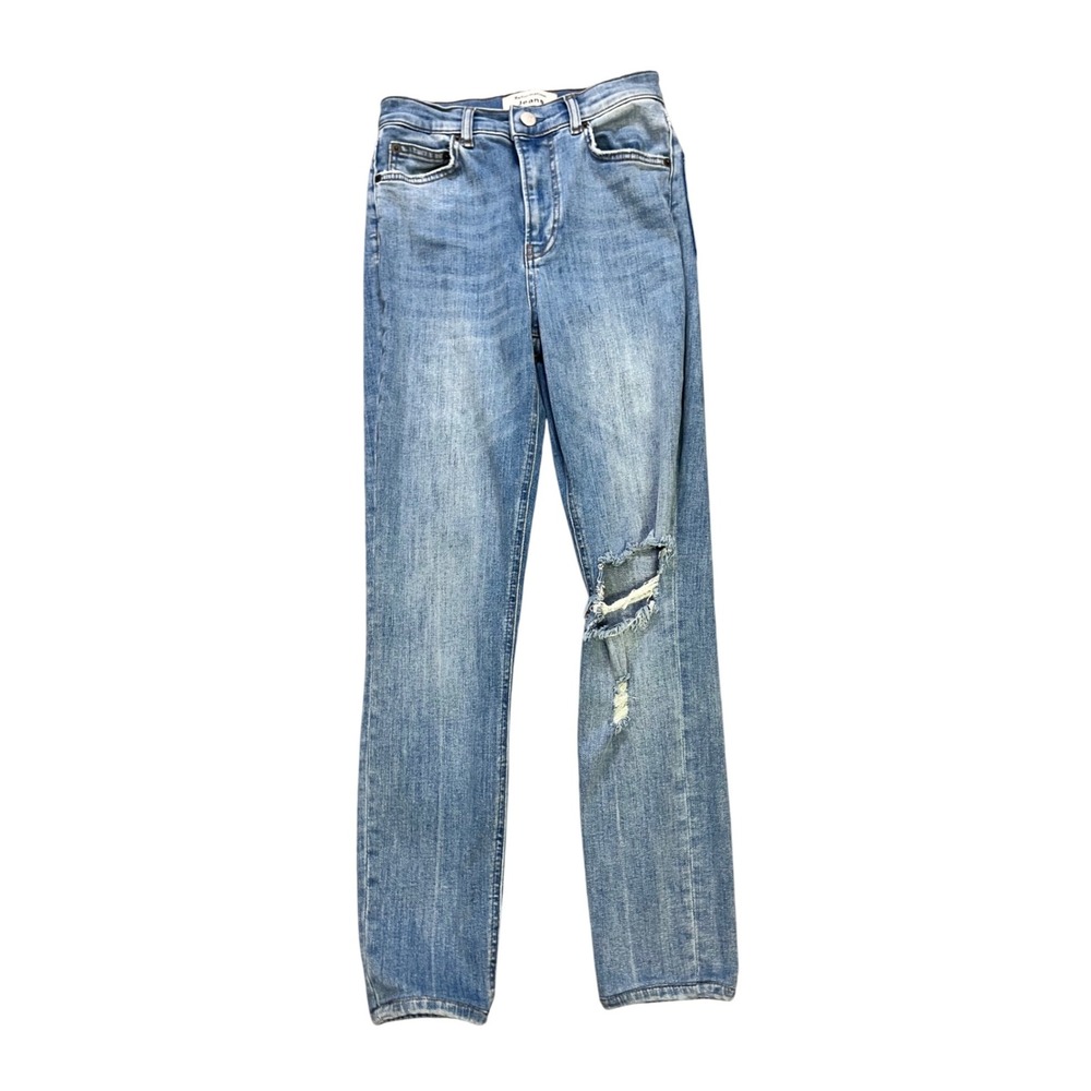 Reformation Jeans Womens Size 24 Light Wash Distressed High Rise Skinny Denim‎